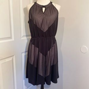 Apt 9 woman’s black and nude fit and flair dress new without tag
